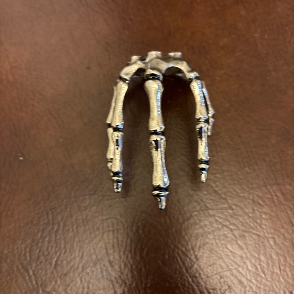Silver Skeleton Hand Ring